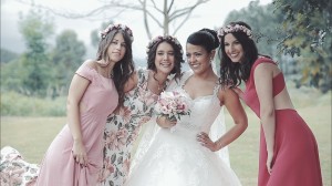 novia y damas de honor