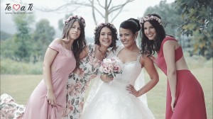 novia y damas de honor